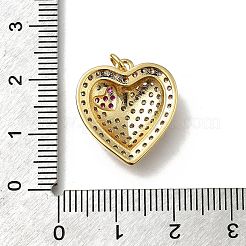Brass Micro Pave Cubic Zirconia Pendants&nbsp;KK-C090-42G-05