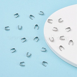 Tarnish Resistant 201 Stainless Steel Snap on Bails&nbsp;STAS-E076-16