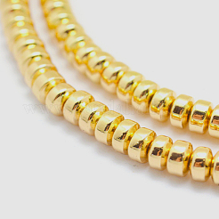 Electroplate Non-magnetic Synthetic Hematite Beads Strands&nbsp;X-G-L485-04A-G