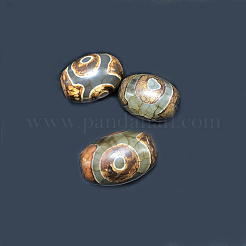 Tibetan Style 3-Eye dZi Beads&nbsp;TDZI-G009-B42