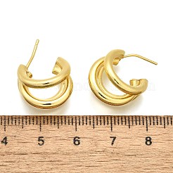 Brass Half Hoop Earrings&nbsp;EJEW-A056-09G