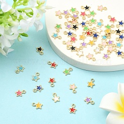 150Pcs Eco-friendly Alloy Enamel Star Charms&nbsp;ENAM-YW0005-87