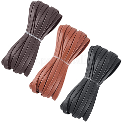 3Pcs 3 Colors Flat PU Leather Cord&nbsp;OCOR-CL0001-15A