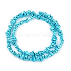 Baking Paint Electroplated Synthetic Non-magnetic Hematite Beads Strands&nbsp;G-H072-D01-01A