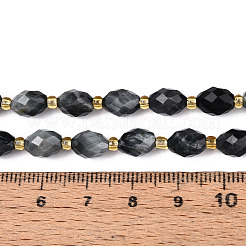 Natural Eagle Eye Stone Beads Strands&nbsp;G-N342-35-8x6-03