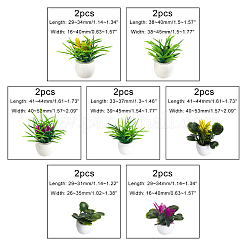 14Pcs 7 Styles Plastic Mini Bonsai Display Decorations&nbsp;DJEW-GA0001-11