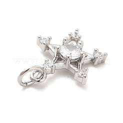 Rack Plating Brass Cubic Zirconia Pendants&nbsp;KK-K270-38P