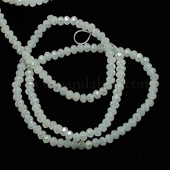 Opaque Solid Color Crystal Glass Rondelle Beads Strands&nbsp;EGLA-F049A-01