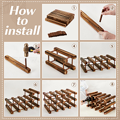 Wooden Wine Rack Storage Organizer Display Stand&nbsp;ODIS-WH0043-233A