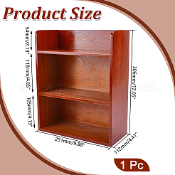 Wood 3-Tier Desktop Storage Holder&nbsp;AJEW-WH0410-358