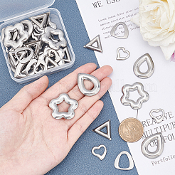 40Pcs 5 Style 304 Stainless Steel Linking Rings&nbsp;STAS-UN0023-67