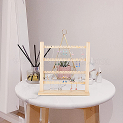 4-Tier Wooden Earring Display Organizer Holder&nbsp;EDIS-WH0021-28