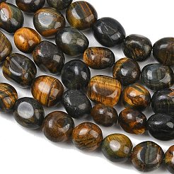Dyed Natural Yellow Blue Tiger Eye Beads Strands&nbsp;GG-CBA787B-A25