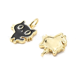 Brass Enamel Charms&nbsp;KK-L237-010G