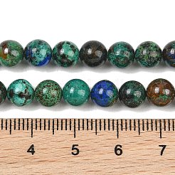 Natural Azurite Beads Strands&nbsp;G-P503-6MM-09