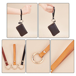 3Pcs 3 Colors Leather Keychains&nbsp;KEYC-WR0001-03