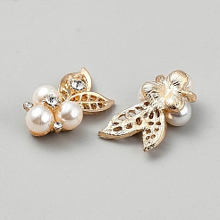 Alloy & Plastic Pearl & Rhinestone Cabochons&nbsp;FIND-WH0126-667