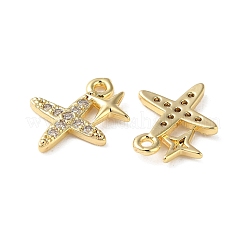 Brass Micro Pave Cubic Zirconia Charms&nbsp;X-KK-F872-13G