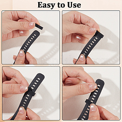 30Pcs 3 Styles Rectangle Silicone Retainer Buckle Holder Watchbands Retaining Hoop Replacement Watch Strap Clasp&nbsp;FIND-CN0002-39A