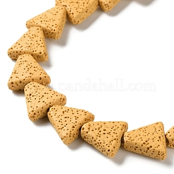 Triangle Dyed Natural Lava Rock Beads Strands&nbsp;G-O126-04A-08