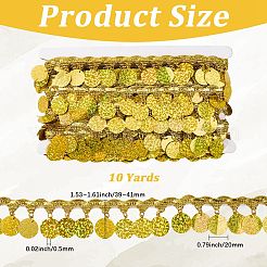 Polyester Ribbons with Flat Round Tassel&nbsp;OCOR-WH20012-53C