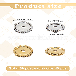 80Pcs 2 Colors Tibetan Style Alloy Spacer Beads&nbsp;FIND-LP0001-51