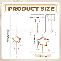 Glass Hanging Suncatchers&nbsp;AJEW-WH0270-714D