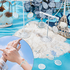 60Pcs 3 Styles Natural Capiz Shell Pendants&nbsp;SSHEL-SC0001-43
