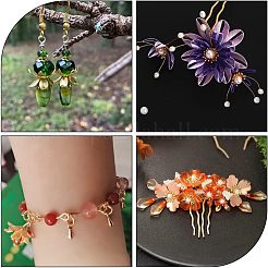 36Pcs 3 Style Brass 3D Flower Bead Caps&nbsp;KK-FH0002-48