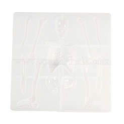 Skeleton Head and Body Skeleton Frame Silicone Mold for Halloween Series of Yu Meiren DIY Drop Glue Plaster Ornaments Grinding&nbsp;DIY-A054-15
