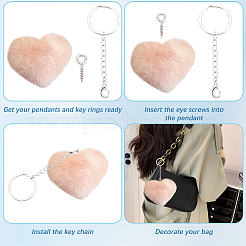 30Pcs 304 Stainless Steel Keychains&nbsp;KEYC-BBC0001-23