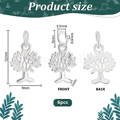 6Pcs 925 Sterling Silver Charms&nbsp;STER-PH0002-41