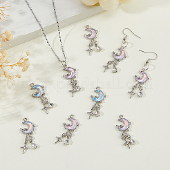 8Pcs 4 Colors Alloy Pendants&nbsp;FIND-HS0002-06P