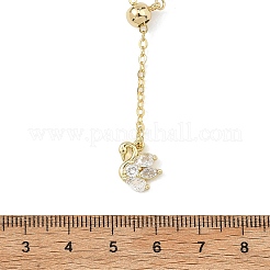 Adjustable Brass Cable Chain & Paperclip Chain Lariat Necklaces&nbsp;NJEW-JN06150-02