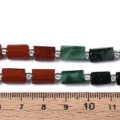 Natural Fuchsite & Red Jasper & Rainbow Moonstone Beads Strands&nbsp;G-T144-15B-01