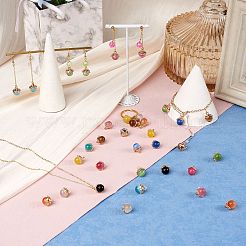 10Pcs Gemstone Charm Pendant Crystal Quartz Healing Natural Stone Pendants Buckle for Jewelry Necklace Earring Making Cra&nbsp;JX599G