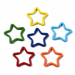 Spray Painted Iron Key Snap Hook Clasps for Keychains&nbsp;KEYC-S255-002