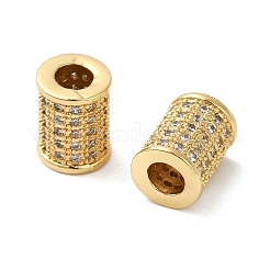 Rack Plating Brass Cubic Zirconia Beads&nbsp;KK-K349-07G-02