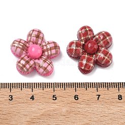 Tartan Pattern Opaque Resin Cabochons&nbsp;CRES-A061-01B