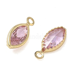 Brass Pave Cubic Zirconia Charms&nbsp;CU-CBABEB3-06G-02