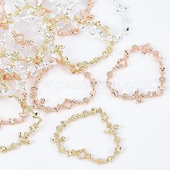 Rack Plating Alloy Open Back Bezel Pendants&nbsp;FIND-OC0001-31
