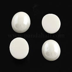 Pearlized Plated Opaque Glass Cabochons&nbsp;X-PORC-S804-13x18-M