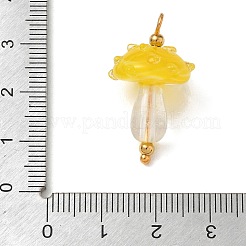 304 Stainless Steel with Handmade Bumpy Lampwork Pendants&nbsp;LA-CBA4231-01B-G