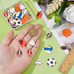 40Pcs 10 Styles Alloy Enamel Pendants&nbsp;ENAM-FH0001-94