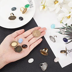 18Pcs DIY Natural Gemstone Finger Ring Making Kits&nbsp;DIY-SC0015-34