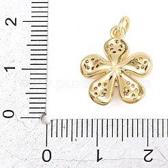 Valentine's Day Brass Micro Pave Clear Cubic Zirconia Pendants&nbsp;KK-H273-17G