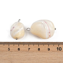 Natural Shell Nuggets Pendants&nbsp;STAS-D378-30P