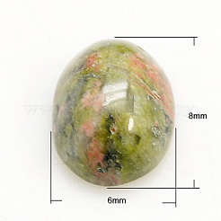 Natural & Synthetic Mixed Gemstone Cabochons&nbsp;G-H1596-8x6x3mm-M