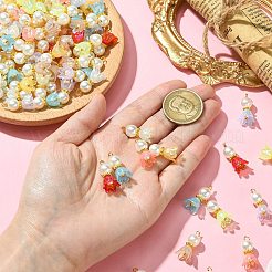 100Pcs 10 Colors Acrylic Pendants&nbsp;PALLOY-CJ00058