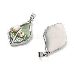 Brass Enamel Pendants&nbsp;KK-B129-25P-01